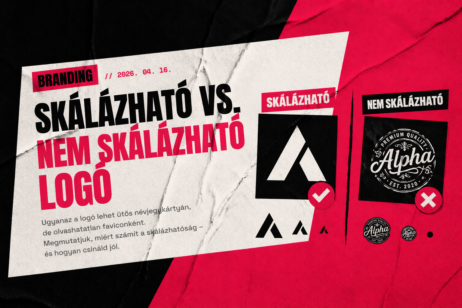 Skálázható vs. Nem skálázható logó